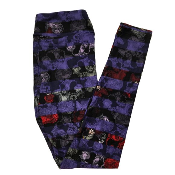 Rogue Redcoat Remix Leggings (Tween) — Striped Midnight Mischief Print - Picture 2 of 2